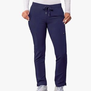Women's Small Petite Adar Navy Scrub Pants